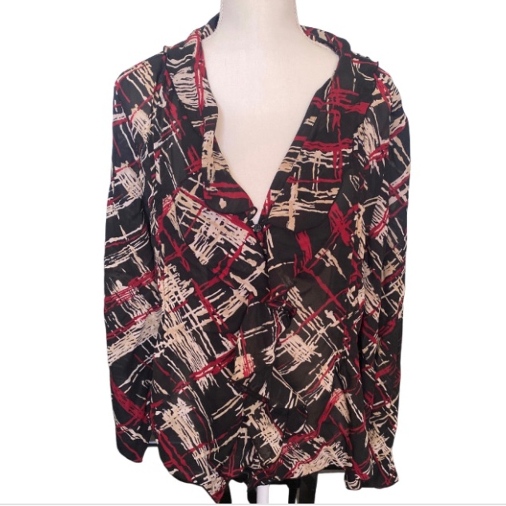 KATE LANDRY Women’s Long Sleeve Blouse Size XL - Picture 2 of 6